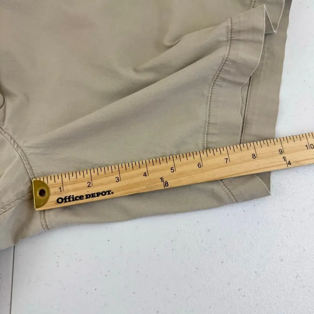 Faherty All Day Shorts Mens 33 Khaki Flat Front Chino Casual Beach Golf